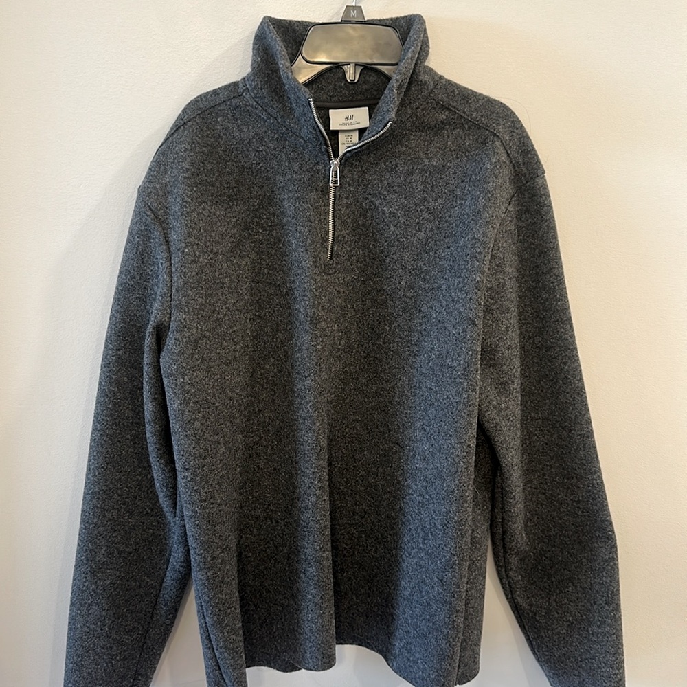 H&M Men's Half Zip Mock Turtleneck Sweater